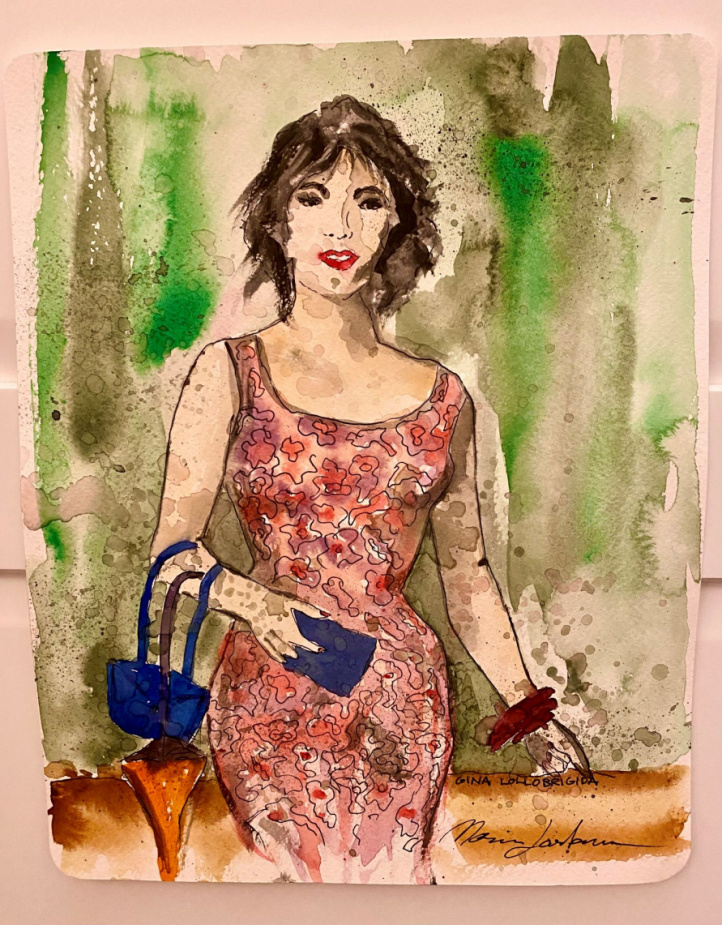 Gina Lollobrigida II i gruppen Konstgalleri / Tekniker / Akvarell hos NOA Gallery (100016_ginalollobrigidaii)