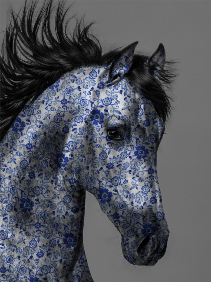 Ming Horse, Blue i gruppen Konstgalleri / Presenter / Presenter till den som fyller jämnt hos NOA Gallery (100038_1648)