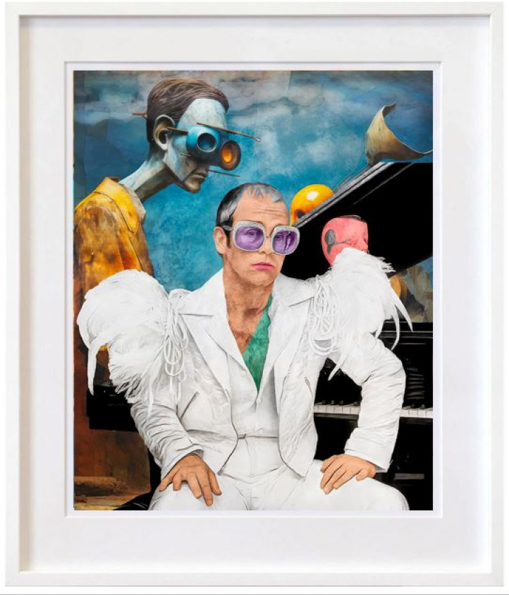 Elton John - Purple Eyes Road i gruppen Konstgalleri / Teman / Pop Art hos NOA Gallery (100084_eltonjohnpurpleeye)
