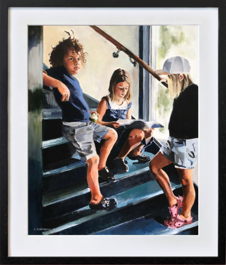 Barnen i trappan i gruppen Konstgalleri / Inred med Konst / Skapa din egen tavelvägg hos NOA Gallery (100095_845)
