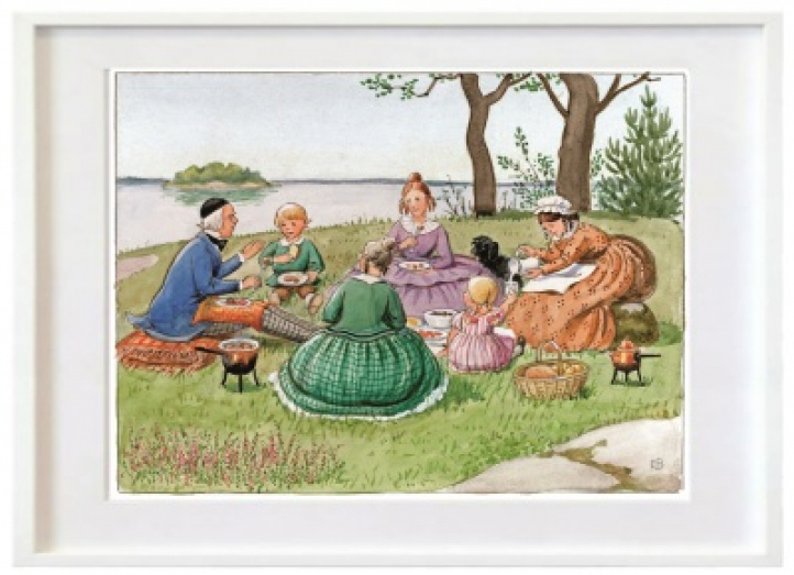 Tant Brun Tant Grön och Tant Gredelin på picknick i gruppen Konstgalleri / Presenter / Konst till barn hos NOA Gallery (100104_4088)