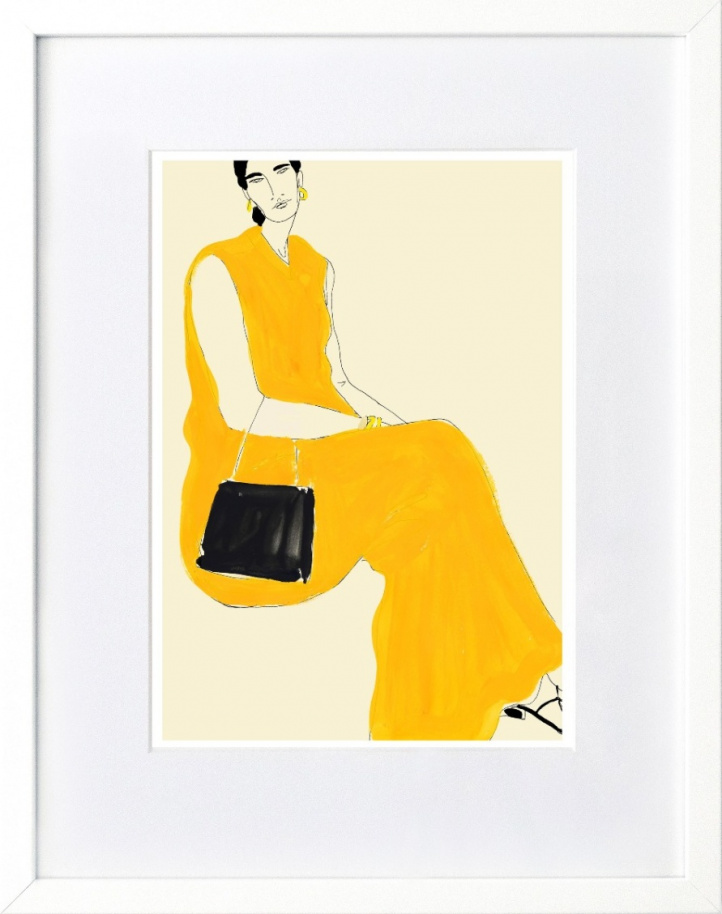 Marigold Yellow Dress i gruppen Konstgalleri / Inred med Konst / Skapa din egen tavelvägg hos NOA Gallery (100108_1027)