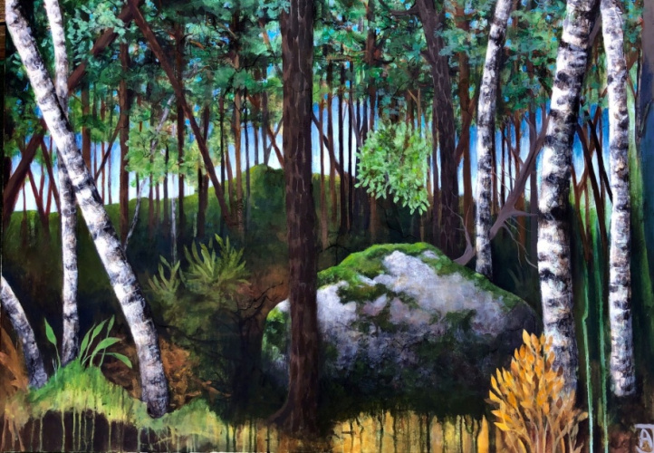 Skogens skymning i gruppen Konstgalleri / Inred med Konst / Inred med grönt hos NOA Gallery (100132_1309)