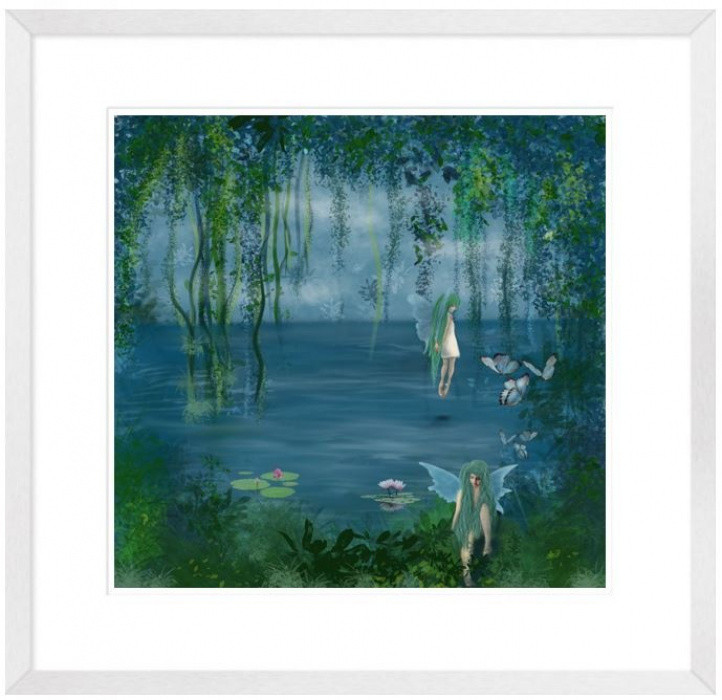 Fairies by Lake 2 i gruppen Konstgalleri / Inred med Konst / Inred med grönt hos NOA Gallery (100135_1419)