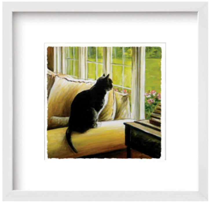 Den svarta katten i gruppen Konstgalleri / Djur & natur / Vårmotiv hos NOA Gallery (100137_1988)