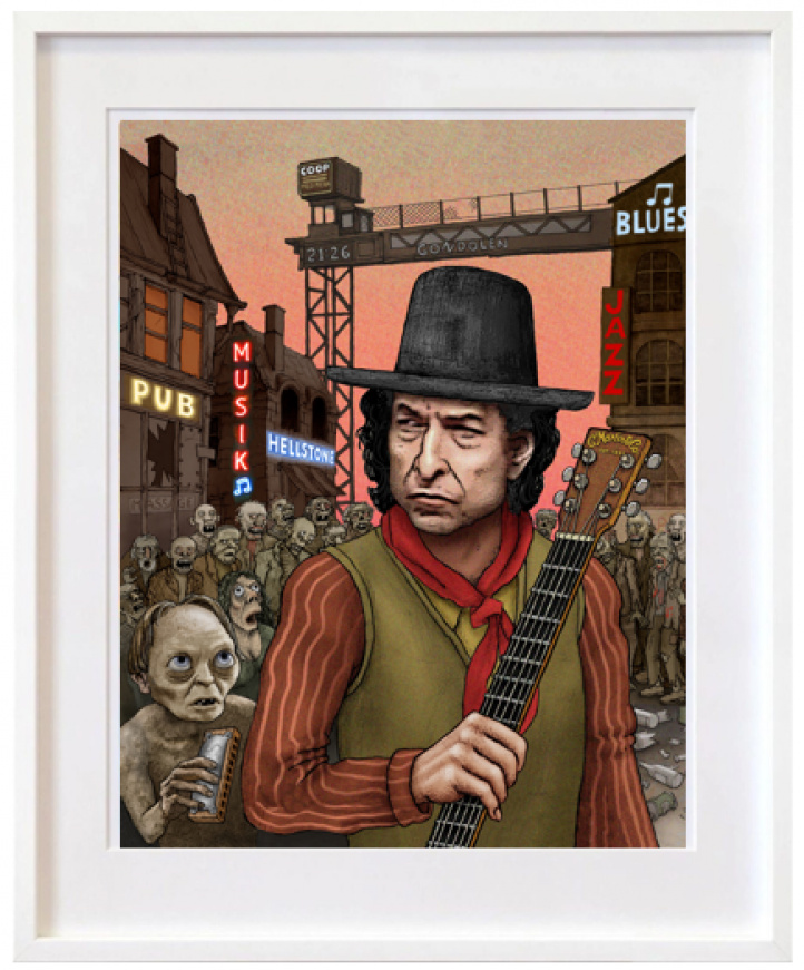 Bob Dylan i gruppen Konstgalleri / Teman / Utvald konst för Expressens prenumeranter hos NOA Gallery (200381_bobdylan)