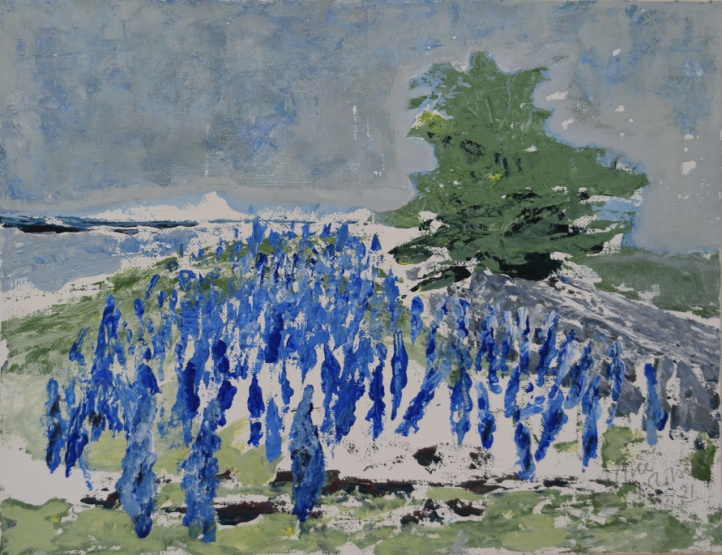 När Blåelden blommar på Gotland i gruppen Alla konstverk / Akryl hos NOA Gallery (200407_A01)